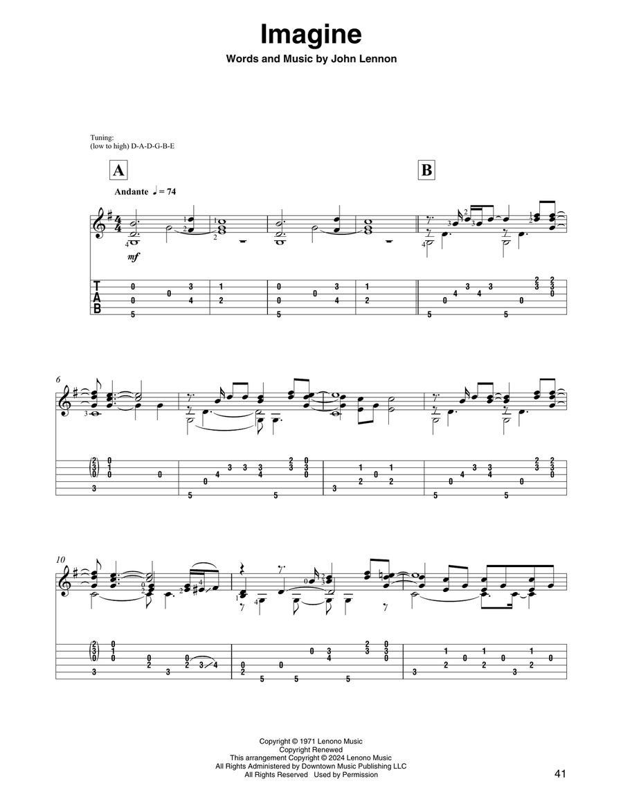Imagine (arr. David Jaggs)