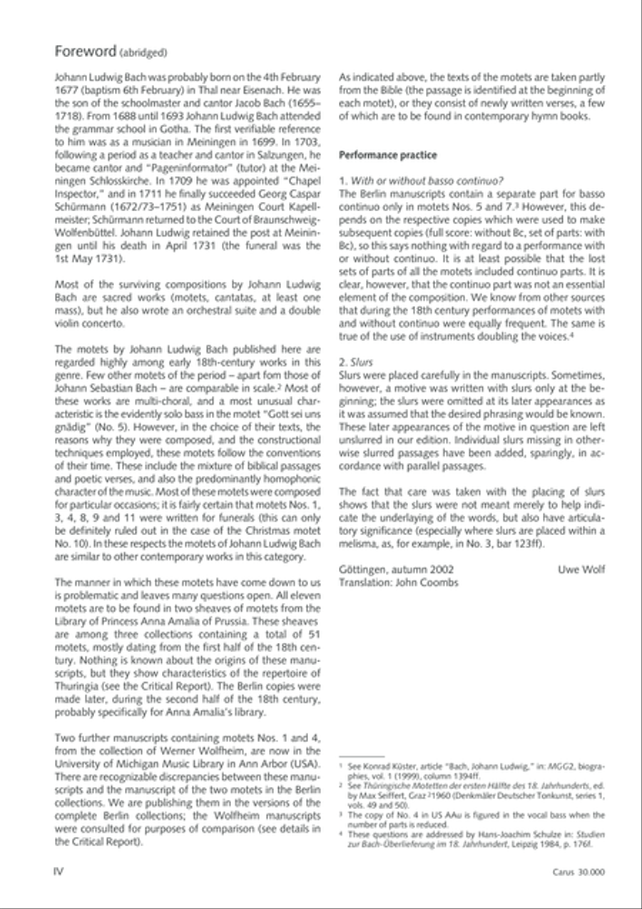 J.L. Bach: The complete motets Choir scores gallery preview page 5
