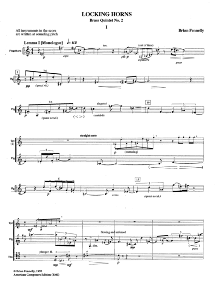 [Fennelly] Locking Horns Brass Ensemble scores gallery preview page 5