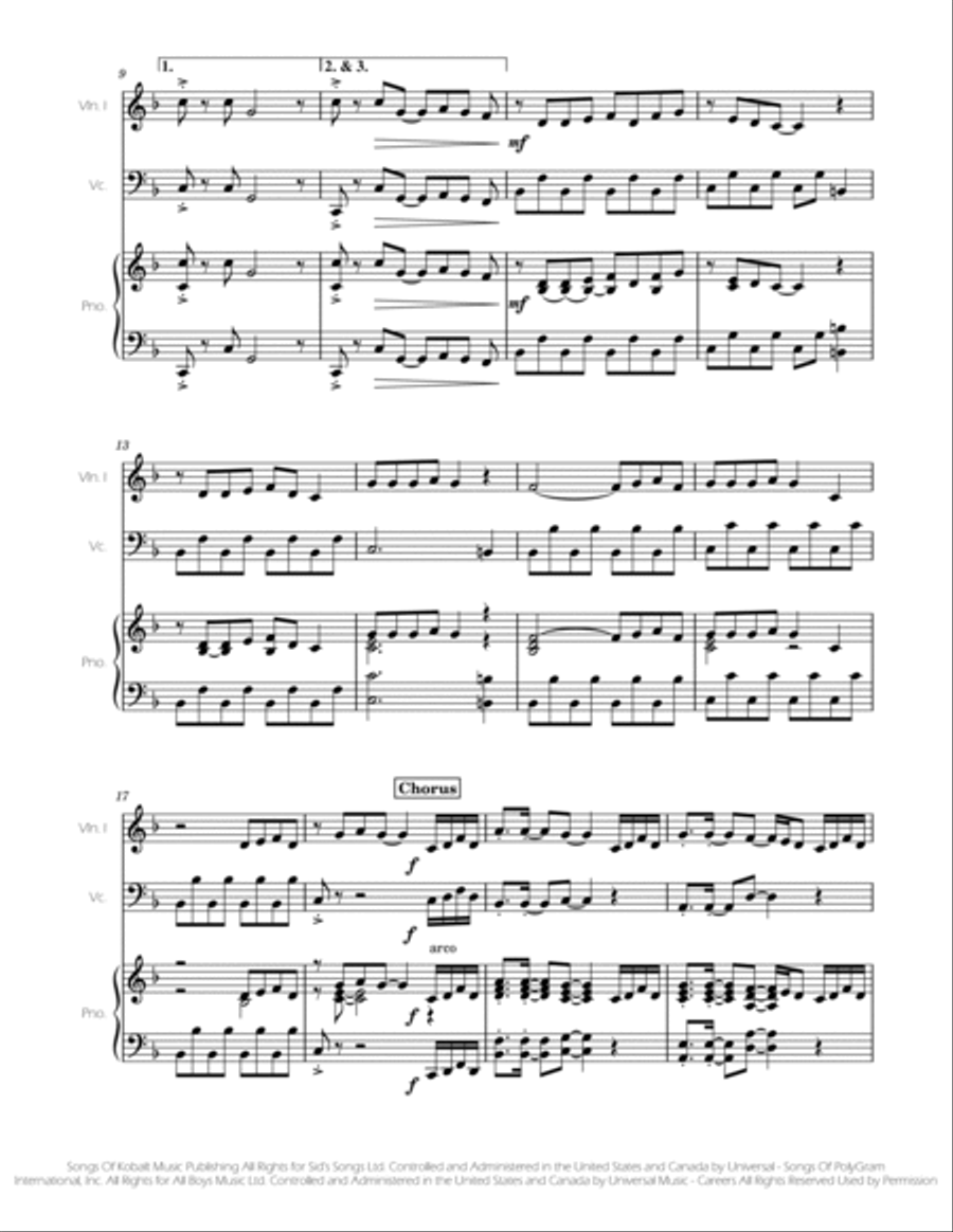 Never Gonna Give You Up Never Gonna Give You Up Piano Trio scores gallery preview page 2