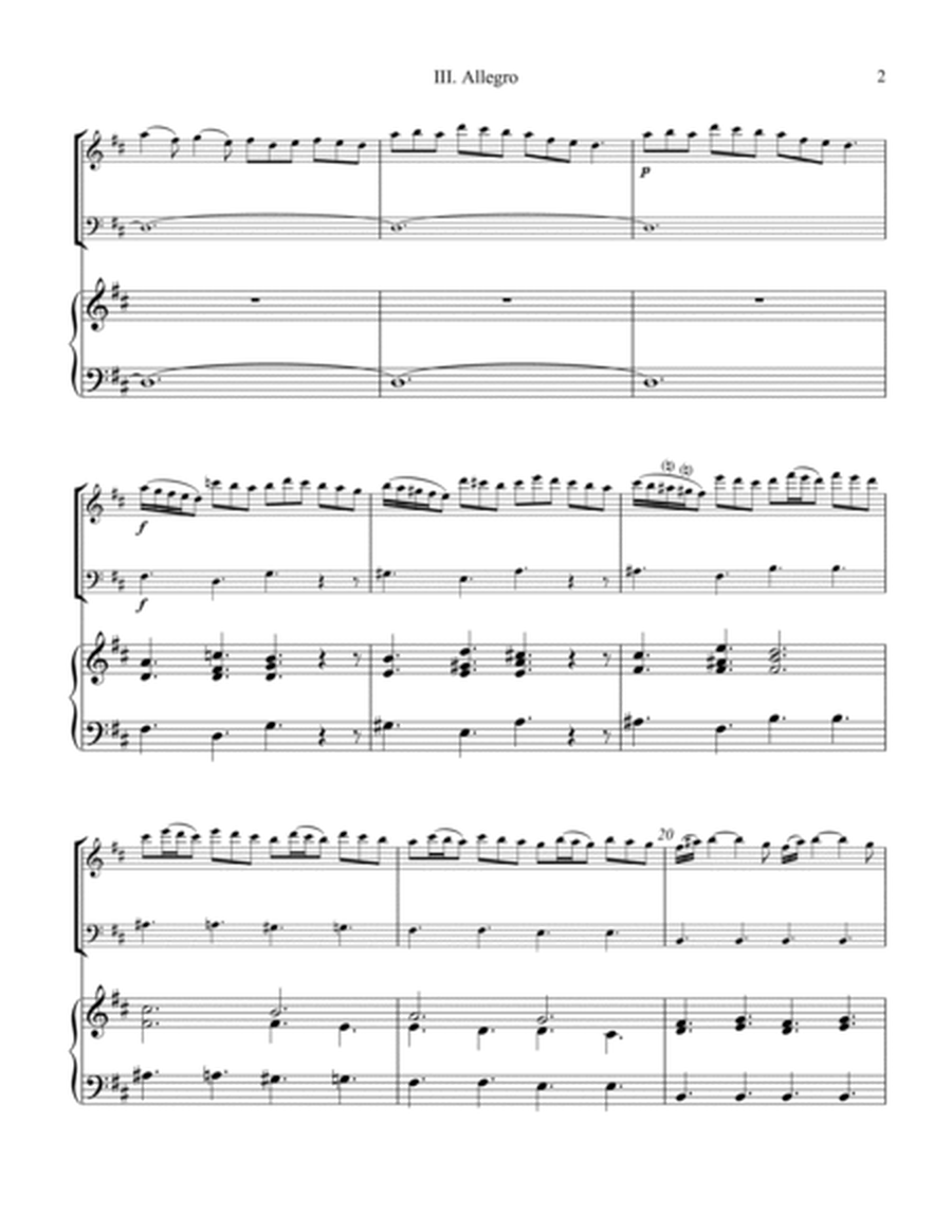 Allegro (iii) from La Primavera (Spring) RV. 269 for flute, cello and piano image number null
