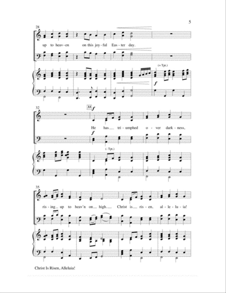 Christ Is Risen, Alleluia!-SATB-Digital Download 4-Part scores gallery preview page 5