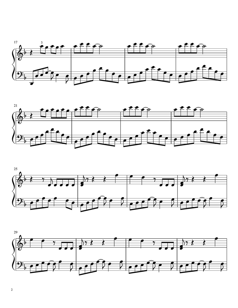 Fake Love Piano Solo scores gallery preview page 2