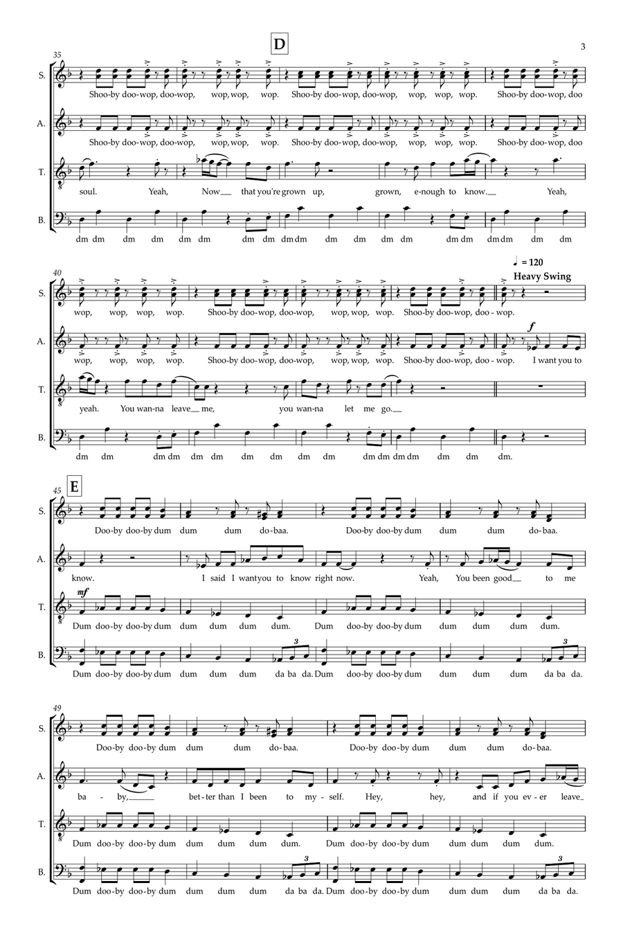 Shout (arr. Sam Burns) SSATB scores gallery preview page 3
