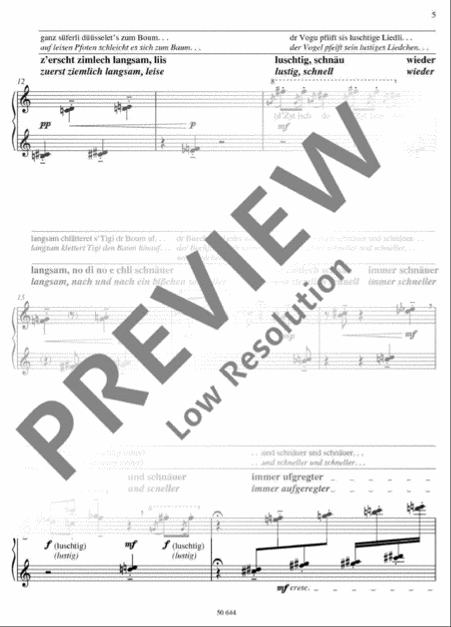 Chinderliecht (Kinderleicht / Kinderlicht) Piano Duet scores gallery preview page 5