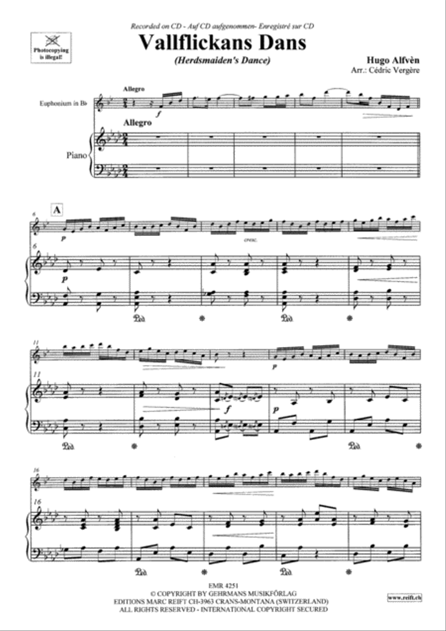 Vallflickans Dans Vallflickans Dans Euphonium scores gallery preview page 4