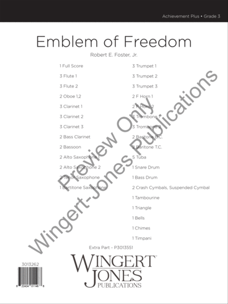 Emblem Of Freedom Emblem Of Freedom Concert Band scores gallery preview page 2