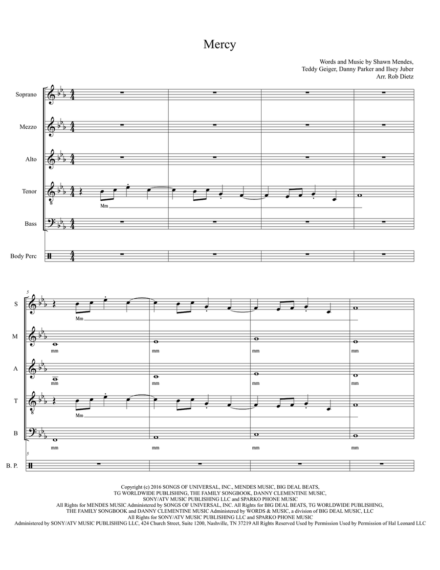 Mercy Divisi scores gallery preview page 1