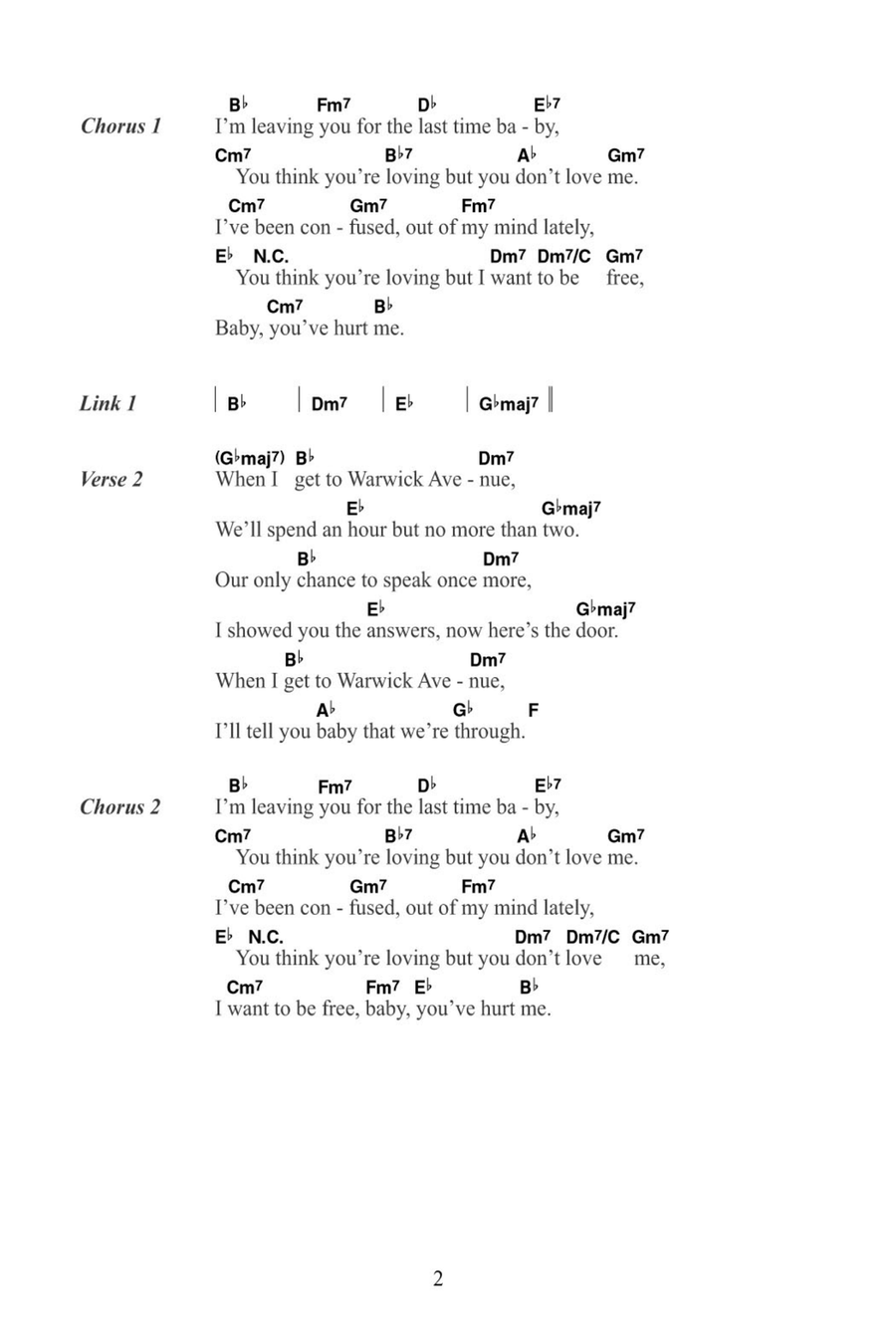Warwick Avenue Acoustic Guitar scores gallery preview page 2