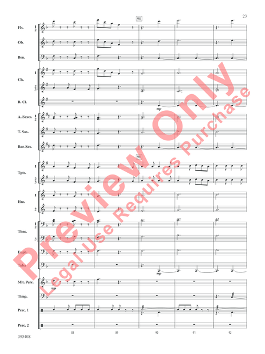 Carols from the British Isles Concert Band scores gallery preview page 24
