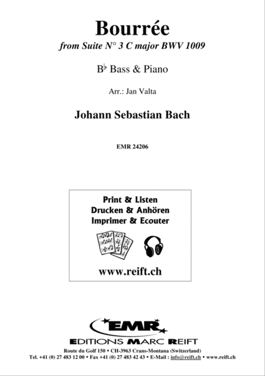 Bourree Piano Accompaniment scores gallery preview page 1