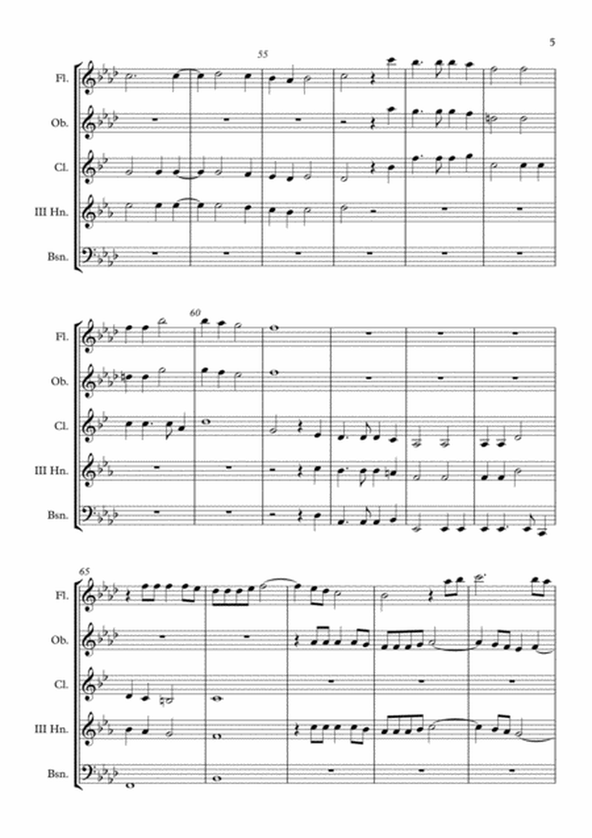 Madrigal Ahi dolente partita (Claudio Monteverdi) Wind Quintet arr. Adrian Wagner image number null