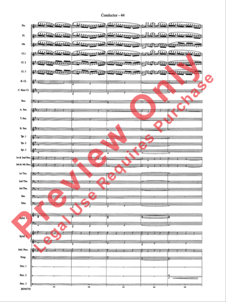 Twelve Seconds to the Moon Concert Band scores gallery preview page 47