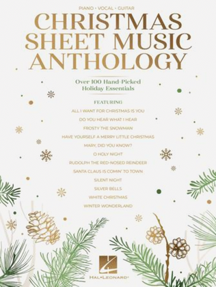 Book cover for Christmas Sheet Music Anthology
