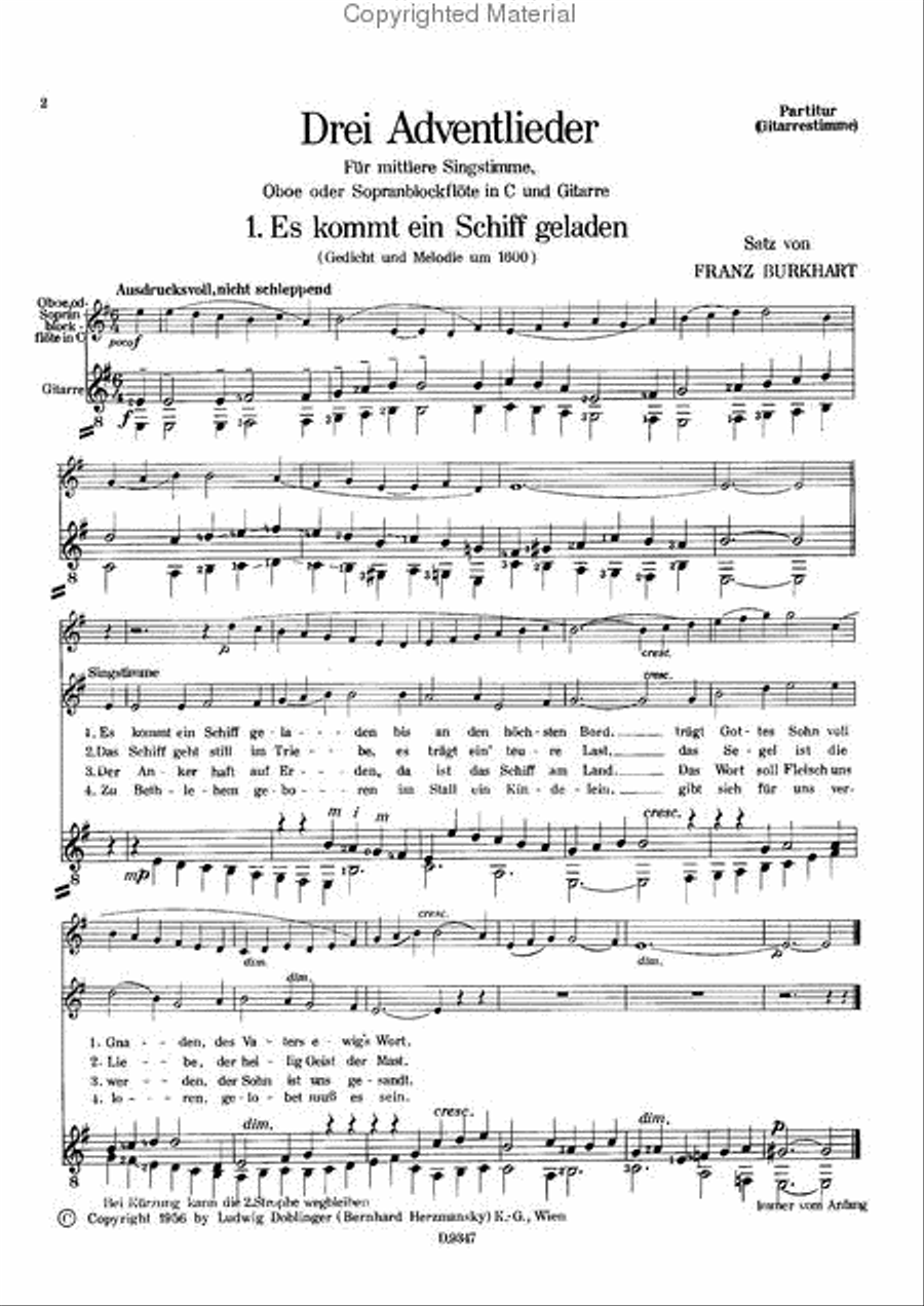 Drei Adventlieder Voice scores gallery preview page 2