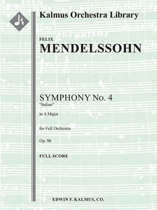 Book cover for Symphony No. 4 in A, Op. 90 Italian