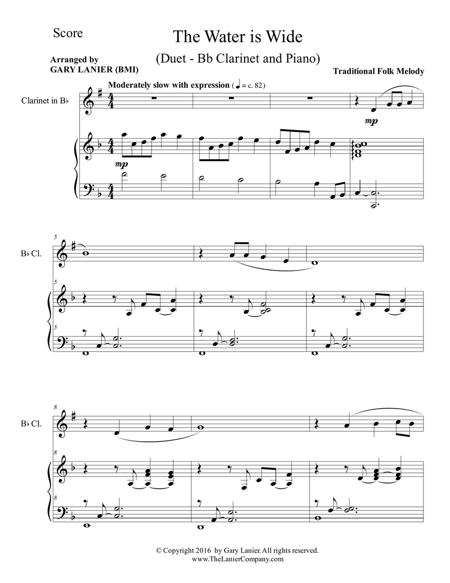 Gary Lanier: 3 Inspiring Hymn Tunes (Duets for Bb Clarinet & Piano) Gary Lanier: 3 Inspiring Hymn Tunes (Duets for Bb Clarinet & Piano) B-Flat Clarinet scores gallery preview page 2