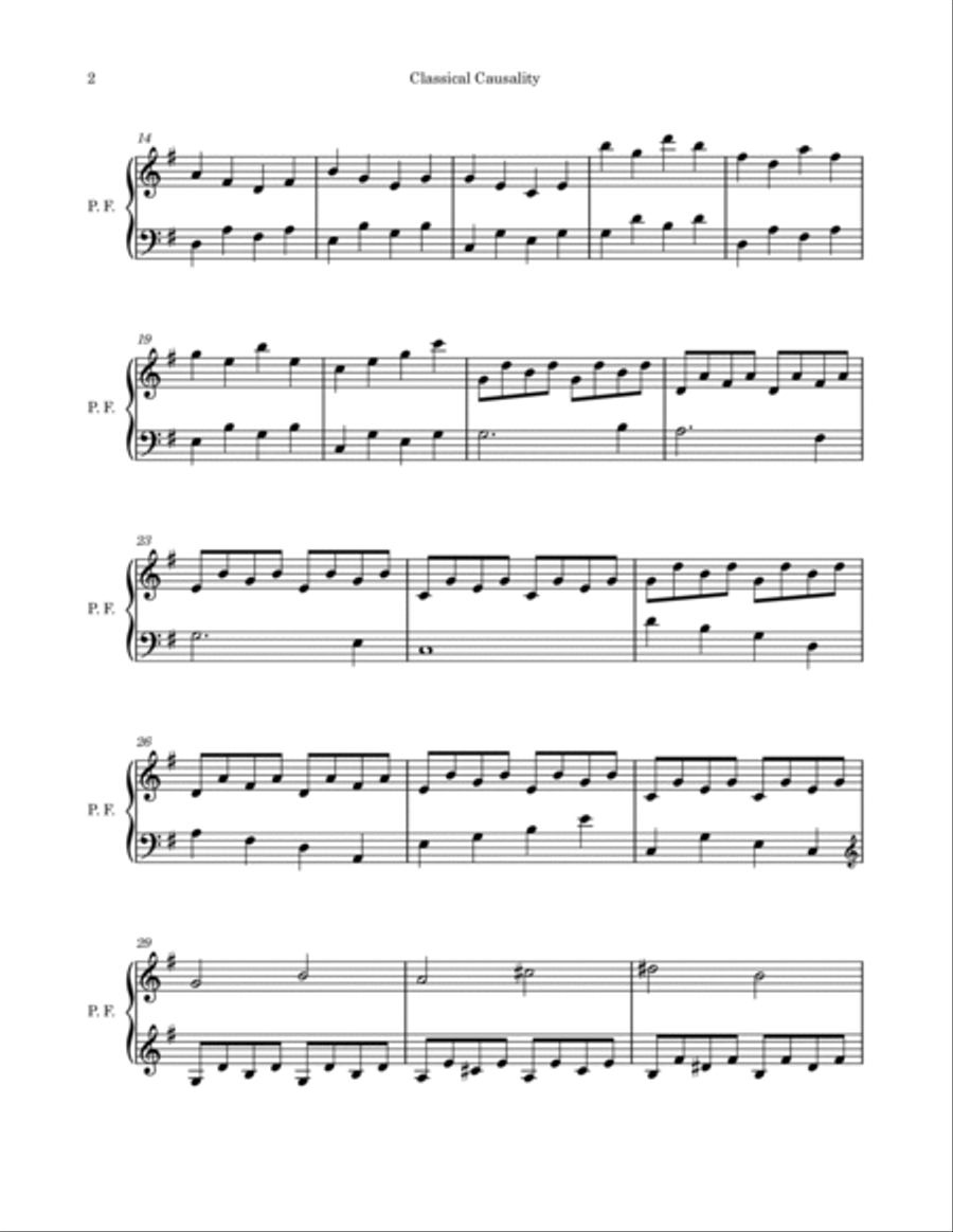 Classical Causality Piano Solo scores gallery preview page 2