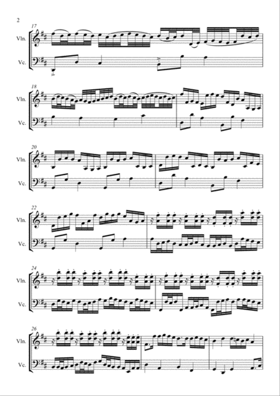 Cannon in D Cannon in D String Duet scores gallery preview page 2