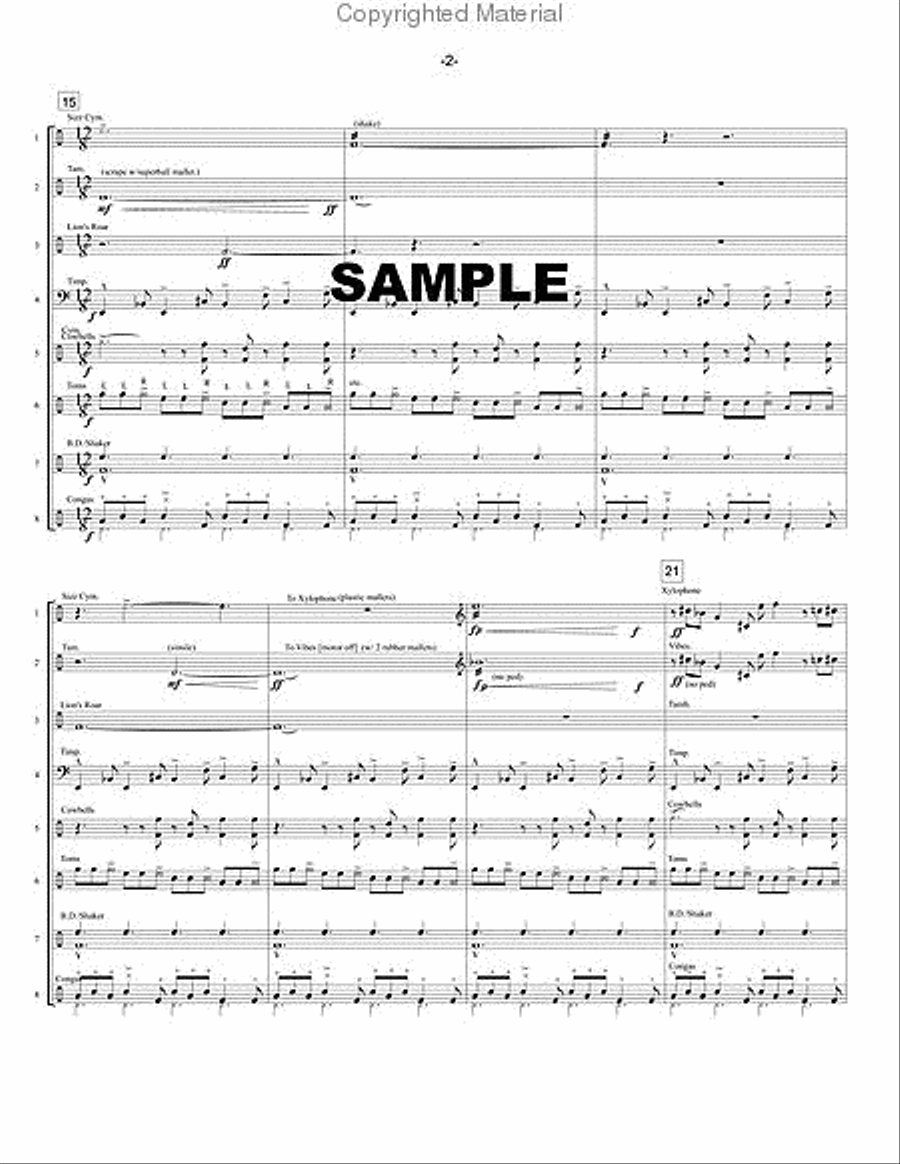 Eye Irascible Eye Irascible Percussion Ensemble scores gallery preview page 3