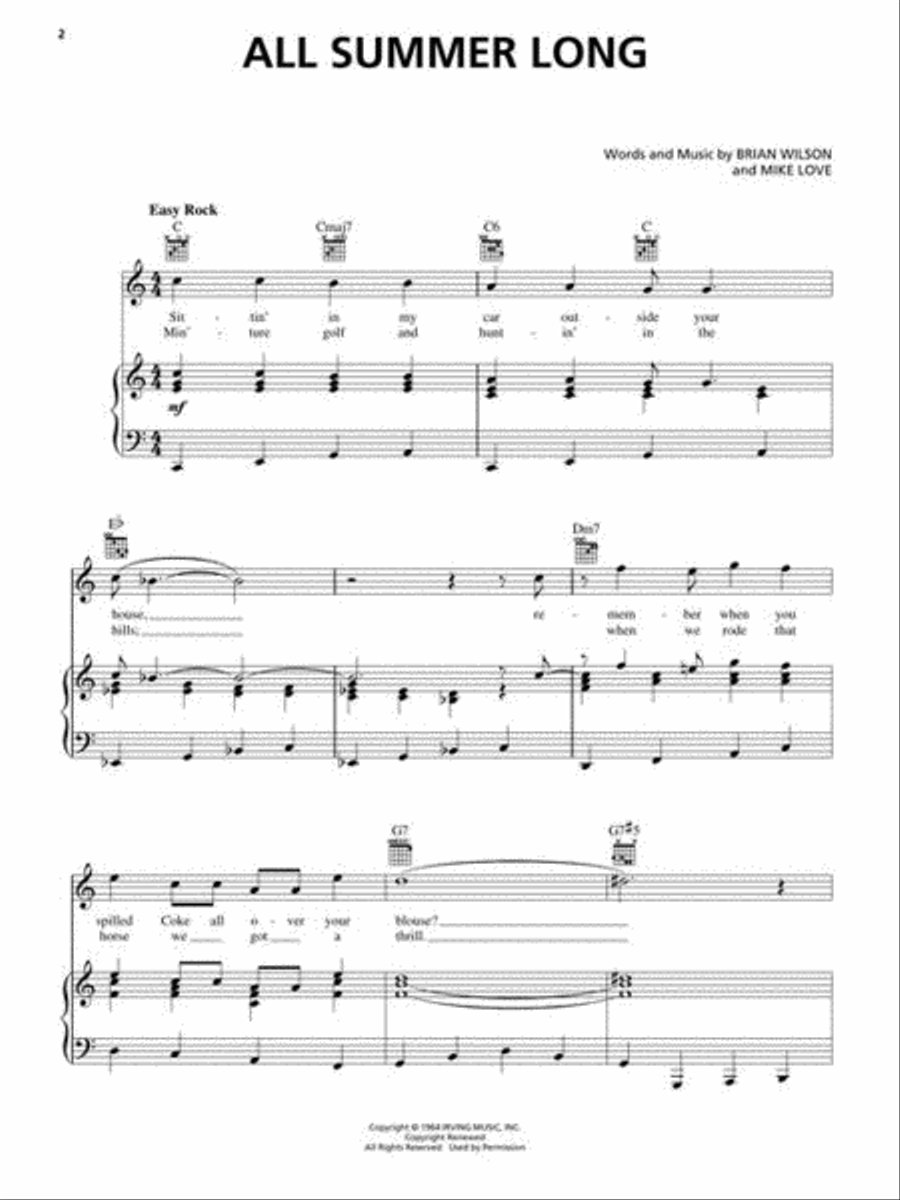 The Beach Boys Anthology Piano, Vocal, Guitar scores gallery preview page 5
