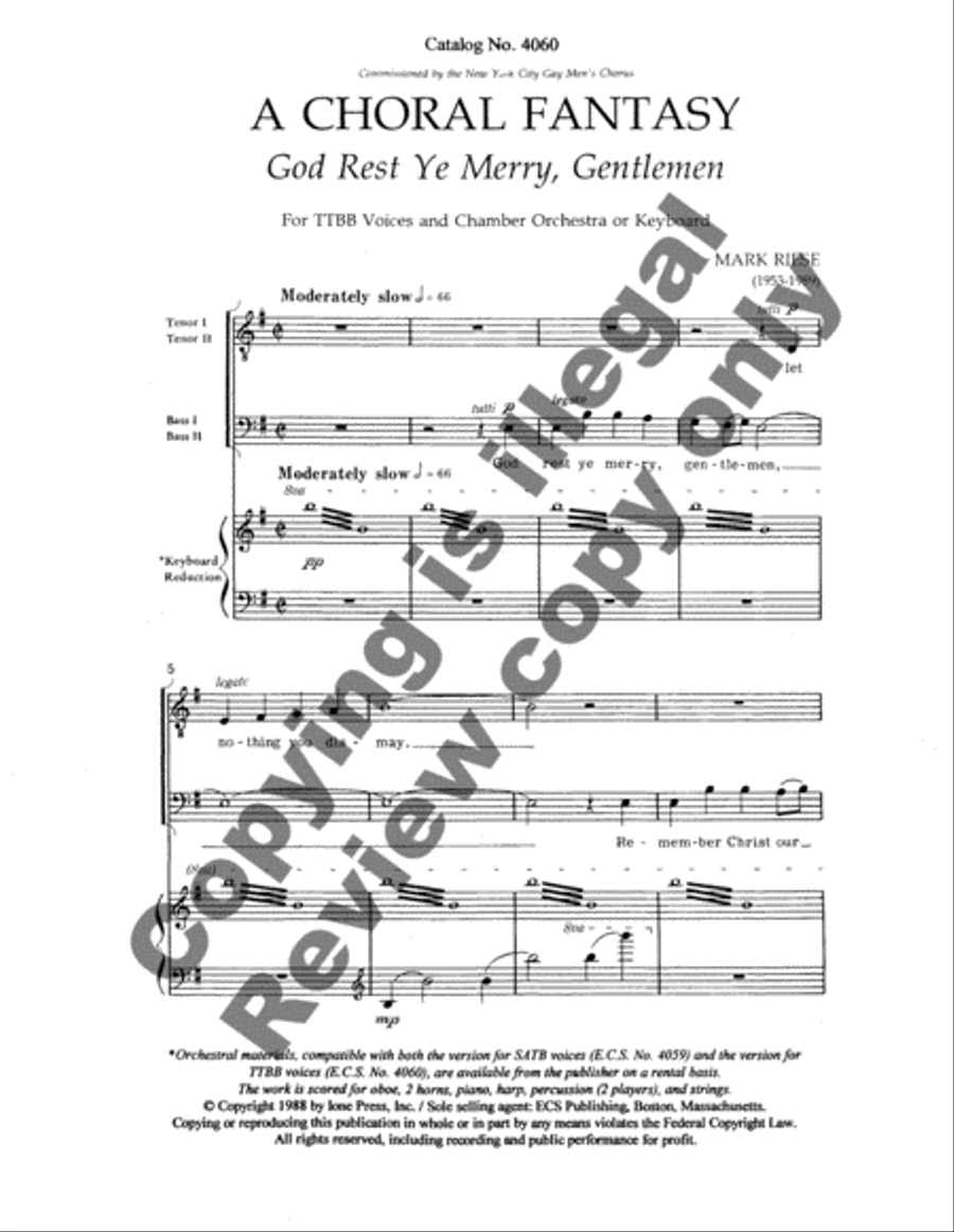 Christmas Trilogy: 3. God Rest Ye Merry, Gentlemen TTBB scores gallery preview page 8