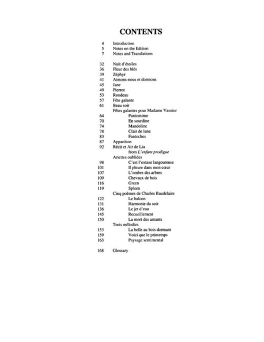 Songs of Claude Debussy High Voice scores gallery preview page 3
