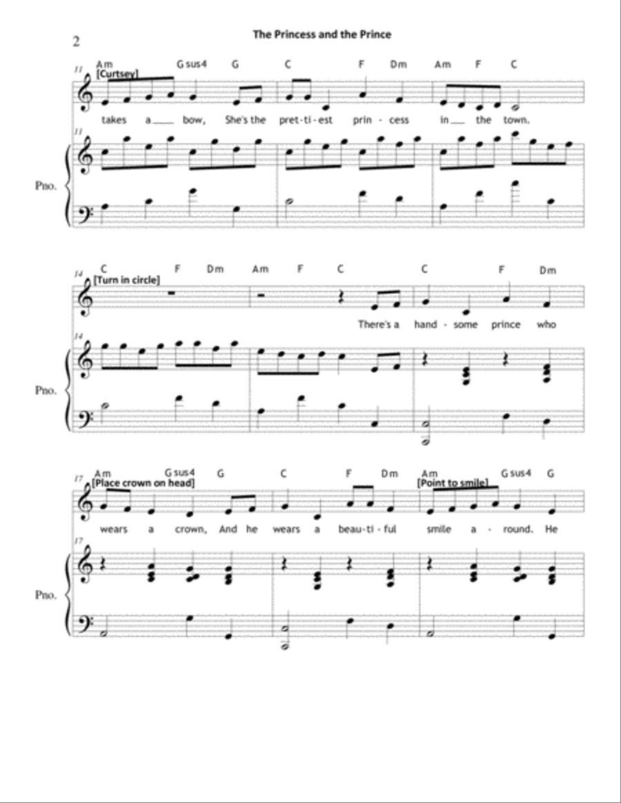 The Princess and the Prince Unison Choir scores gallery preview page 2