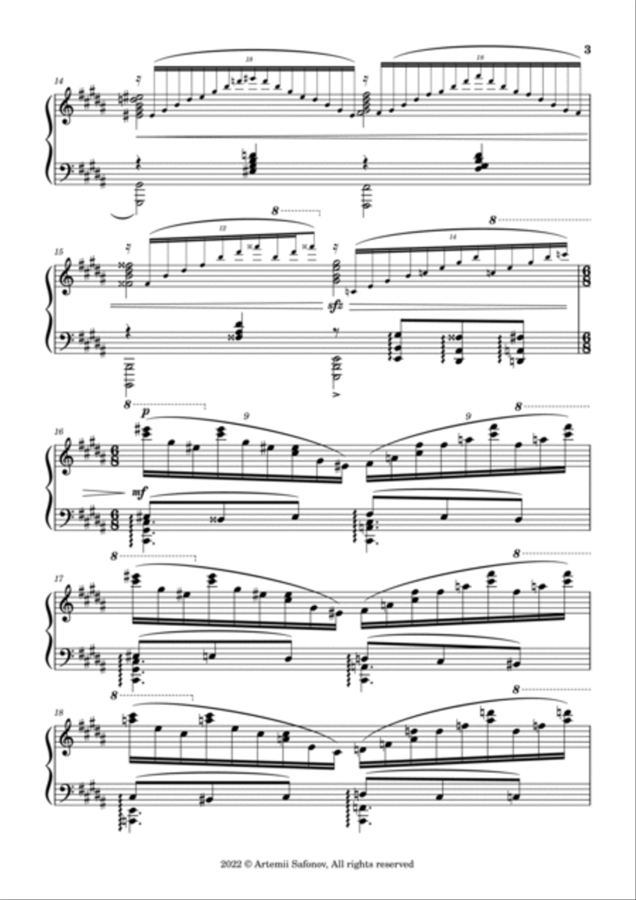 Space Piano Solo scores gallery preview page 3
