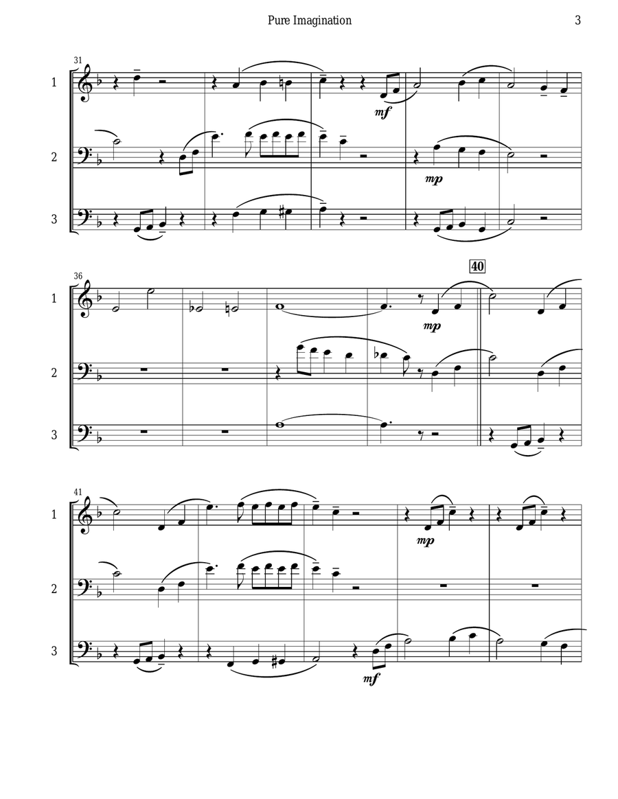 Pure Imagination Brass Ensemble scores gallery preview page 4