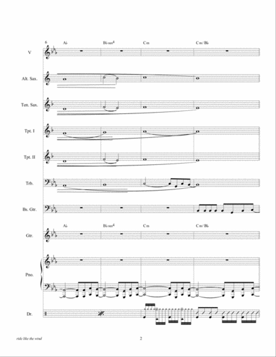 Ride Like The Wind Large Ensemble scores gallery preview page 4