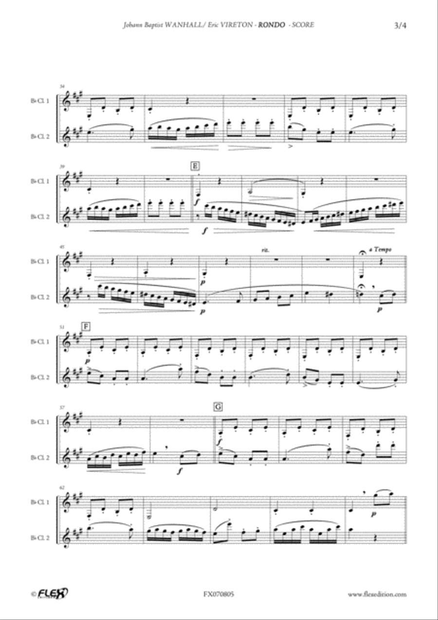 Rondo Clarinet Duet scores gallery preview page 3