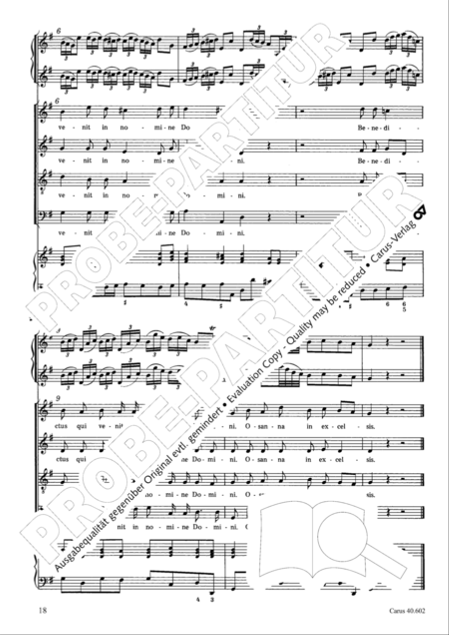 Missa brevis 4-Part scores gallery preview page 19