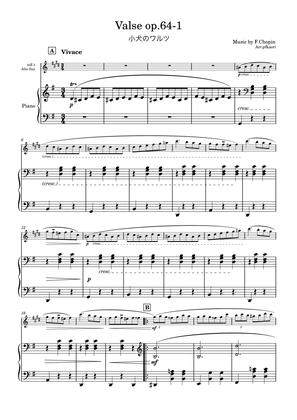 "Valse op.64-1" (Gdur) alto sax & piano