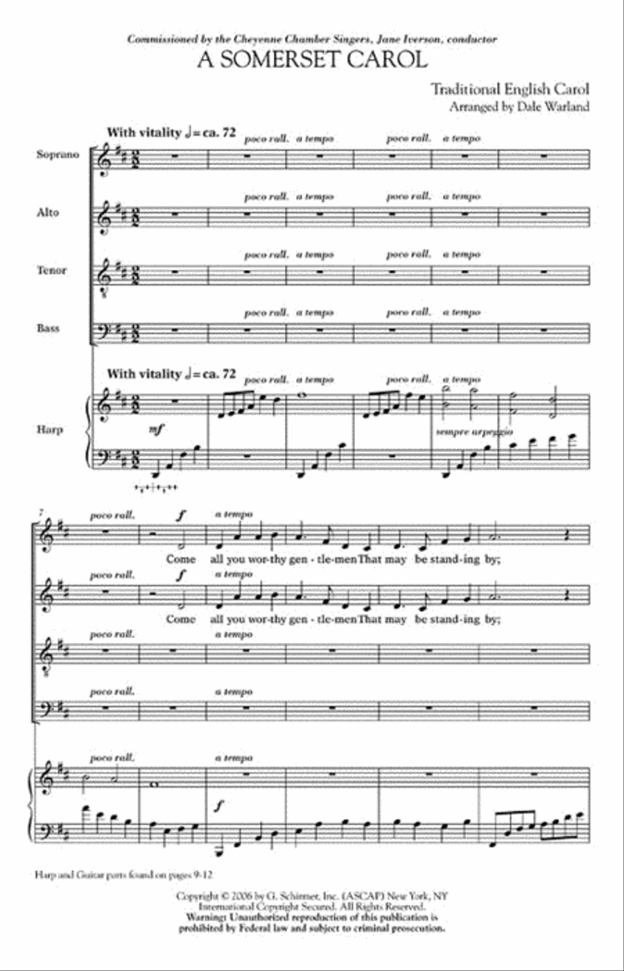 A Somerset Carol 4-Part scores gallery preview page 2