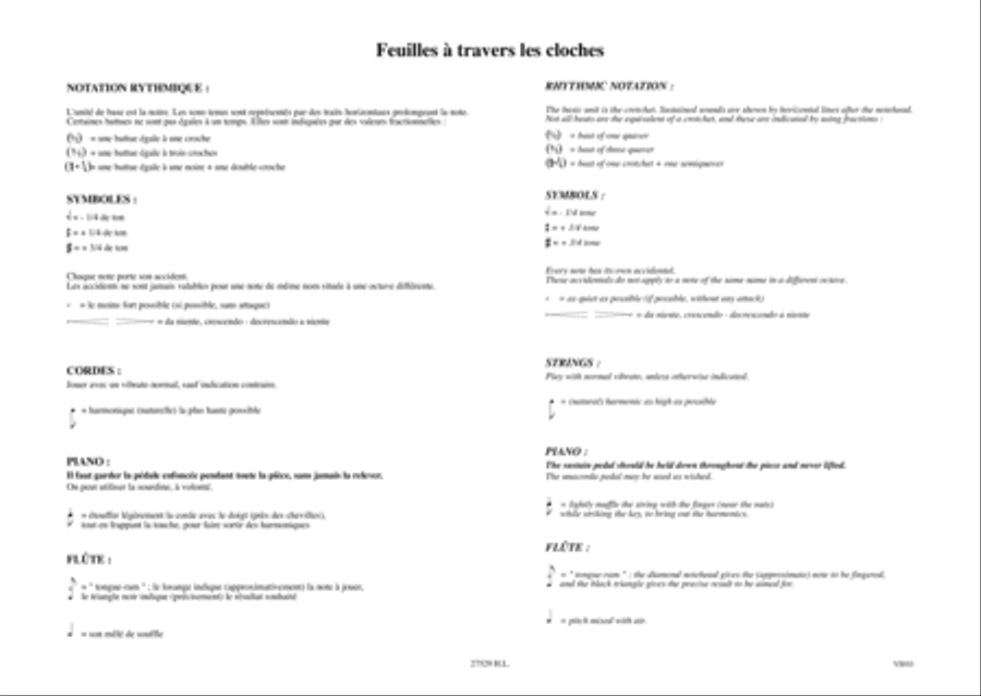 Feuilles A Travers Les Cloches Flute scores gallery preview page 2