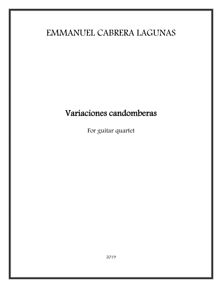 Variaciones candomberas - Score Only Classical Guitar scores gallery preview page 1