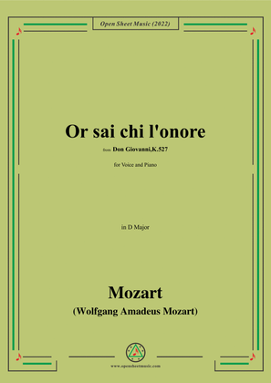 Book cover for Mozart-Or sai chi l'onore(Aria),in D Major