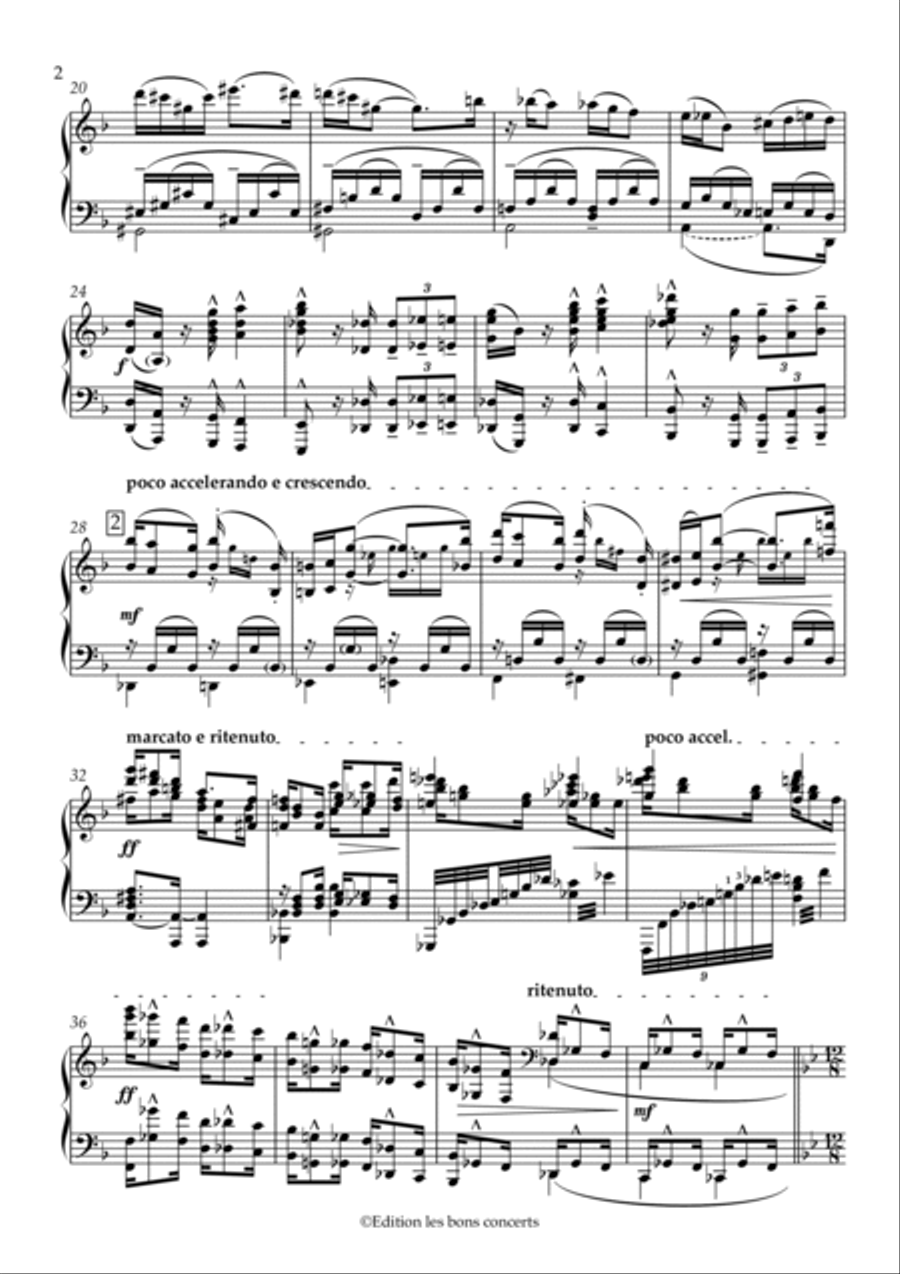 Dora Pejačević: Ouverture in D minor for large orchestra, (op.49) / Arrangement for piano by Yuki Piano Solo scores gallery preview page 3