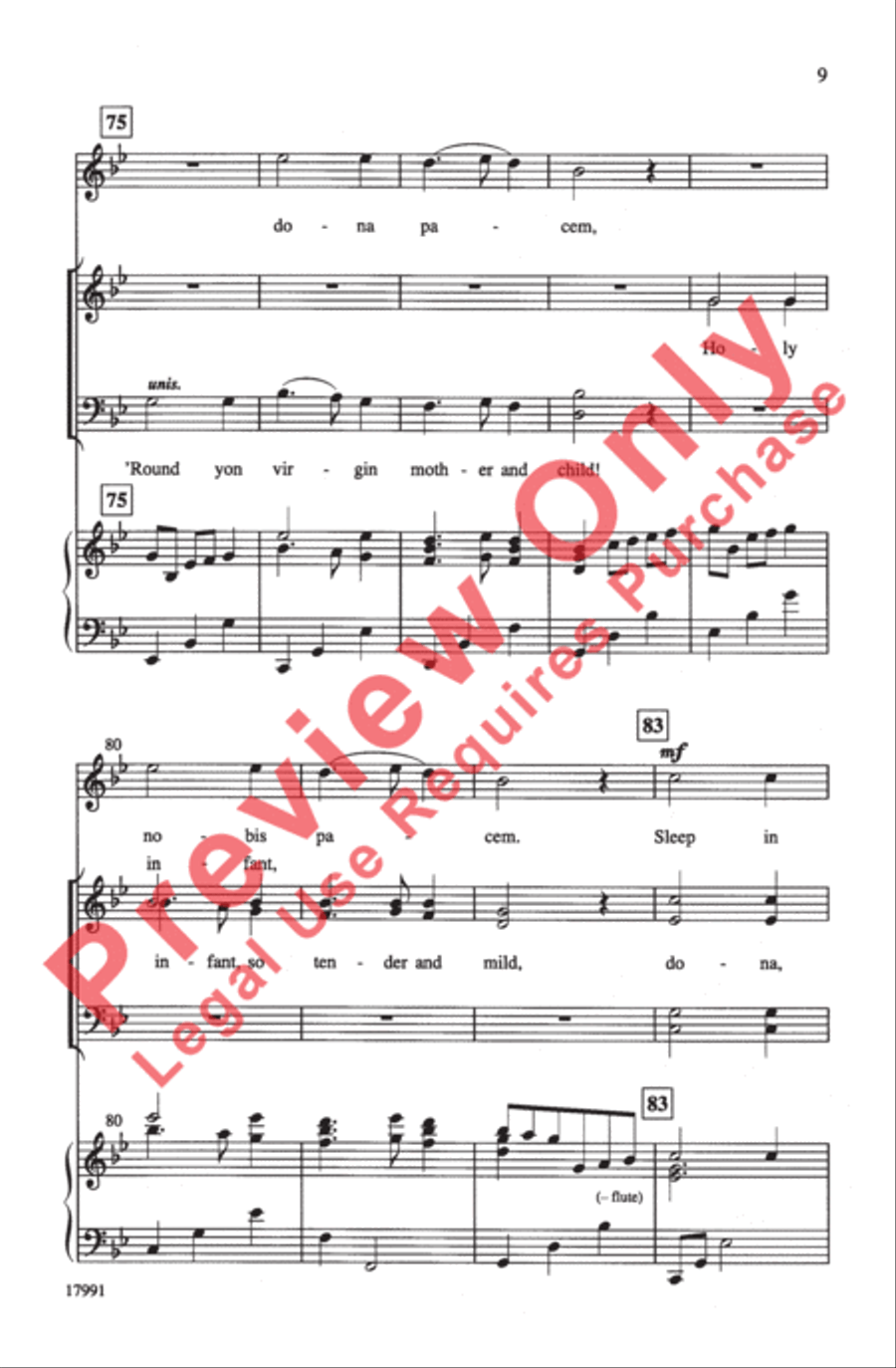 Christmas Peace Canon 4-Part scores gallery preview page 9