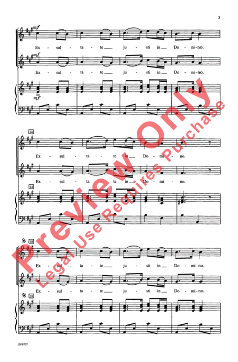 Exsultate Justi 2-Part scores gallery preview page 3