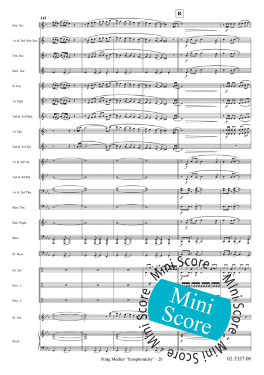 Sting Medley Sting Medley Fanfare Band scores gallery preview page 30