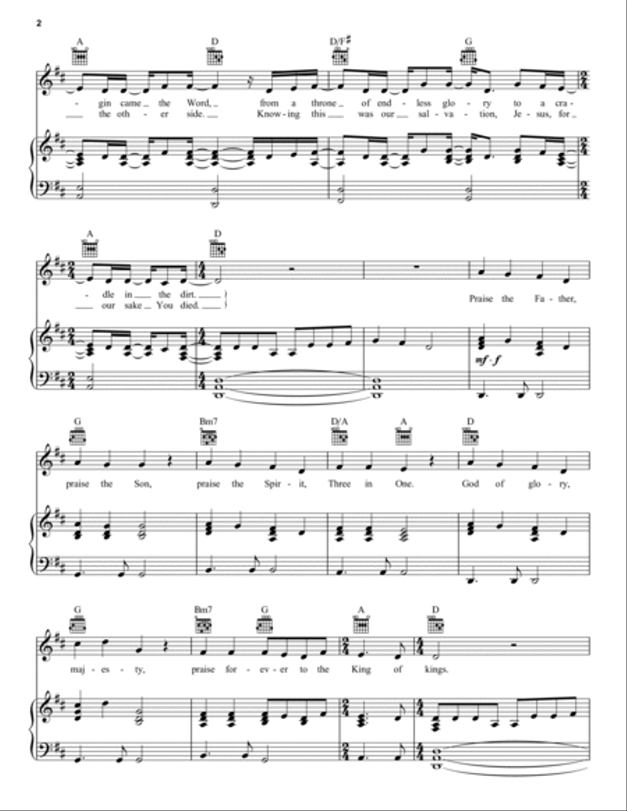 King Of Kings King Of Kings Piano, Vocal, Guitar scores gallery preview page 2