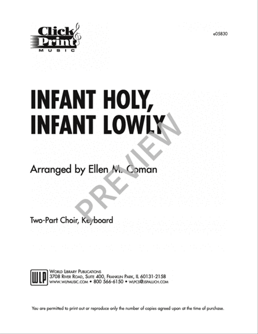 Infant Holy, Infant Lowly 2-Part scores gallery preview page 13