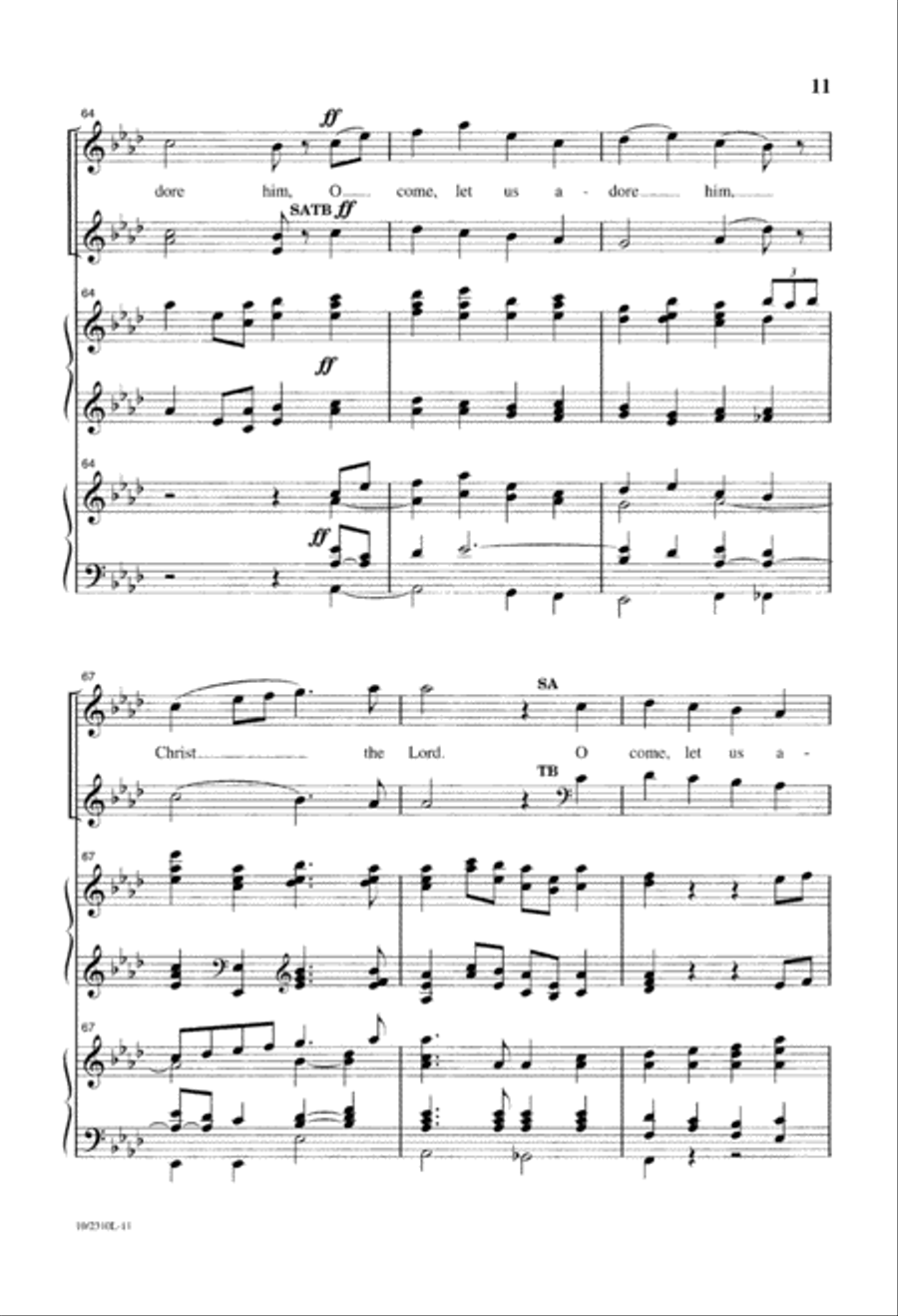 O Come, Let Us Adore Him O Come, Let Us Adore Him 4-Part scores gallery preview page 11