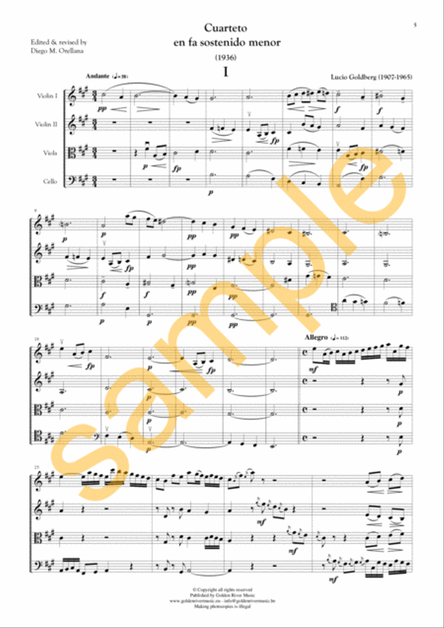 Cuerteta en fa sostenido menor Cello scores gallery preview page 3