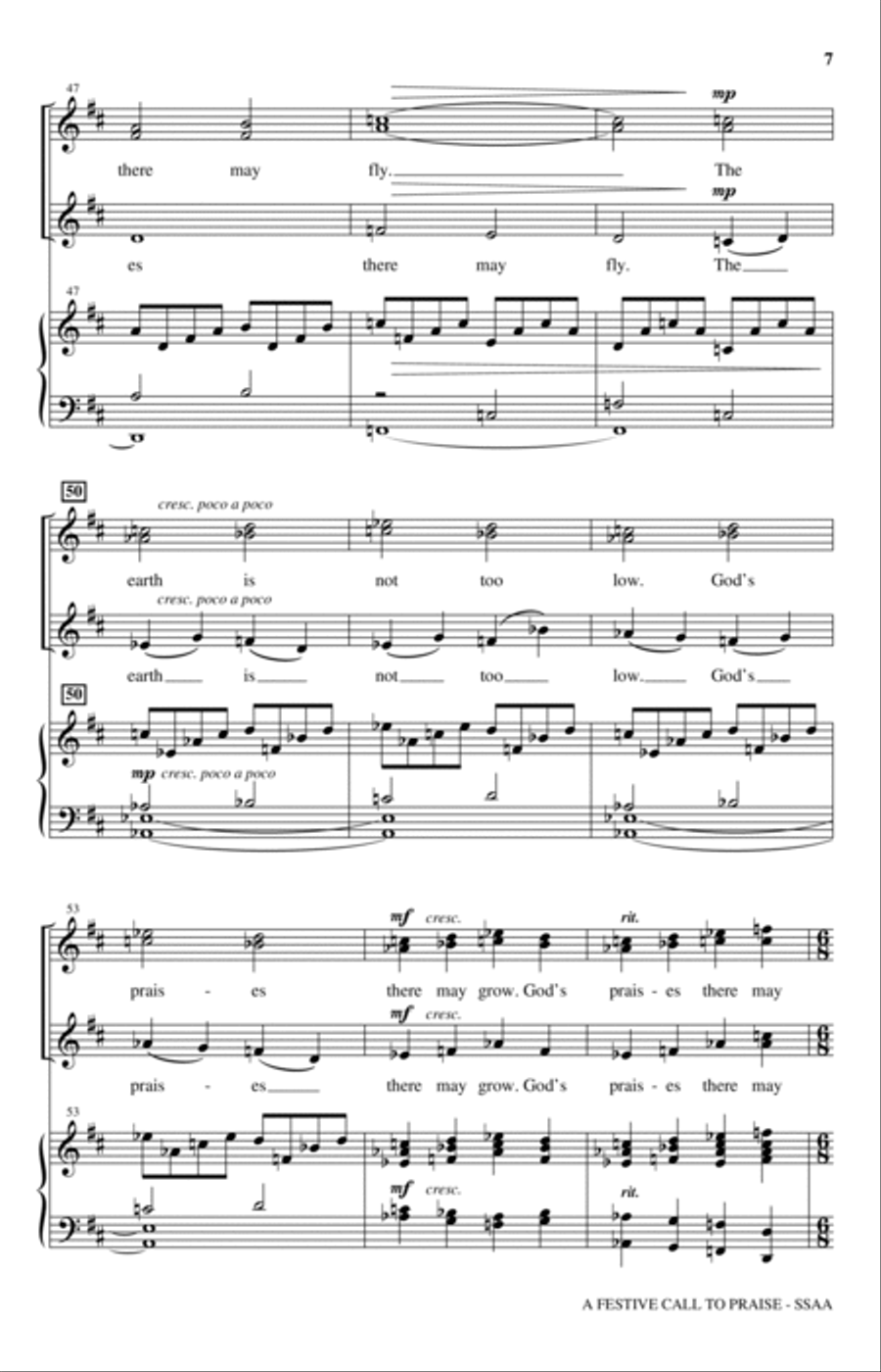 A Festive Call To Praise A Festive Call To Praise SSA scores gallery preview page 6