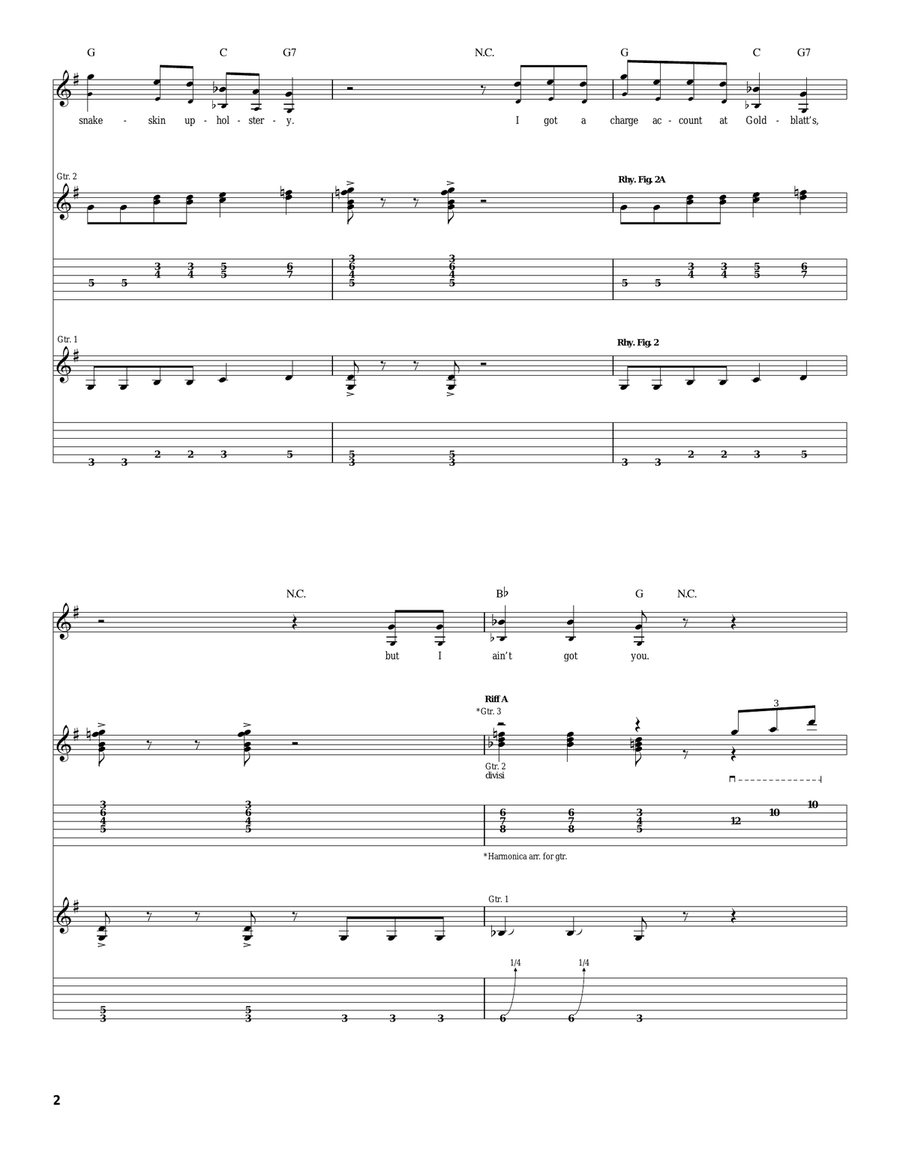 I Ain't Got You I Ain't Got You Acoustic Guitar scores gallery preview page 2