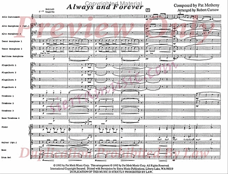Always And Forever Big Band scores gallery preview page 2