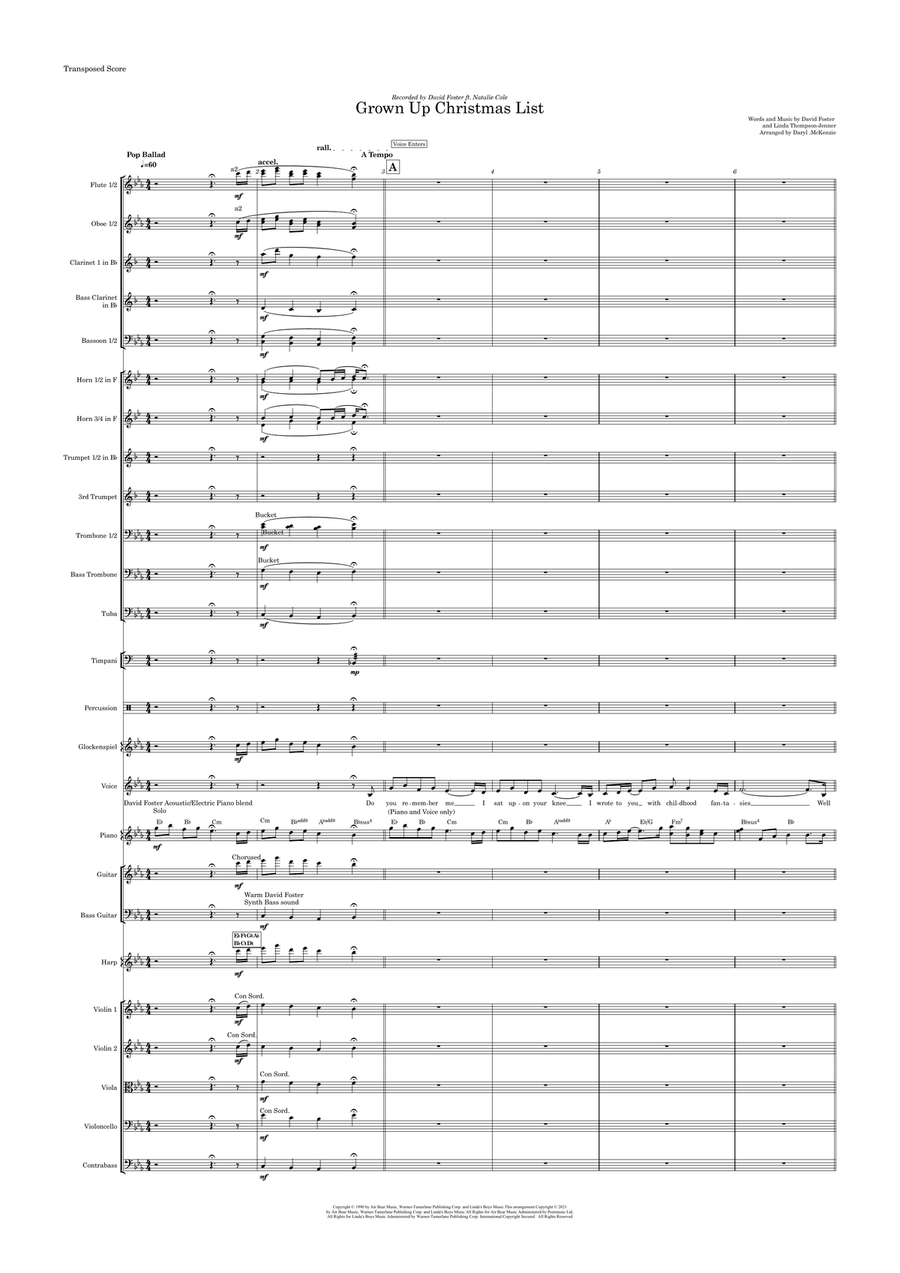 Grown-up Christmas List Full Orchestra scores gallery preview page 1